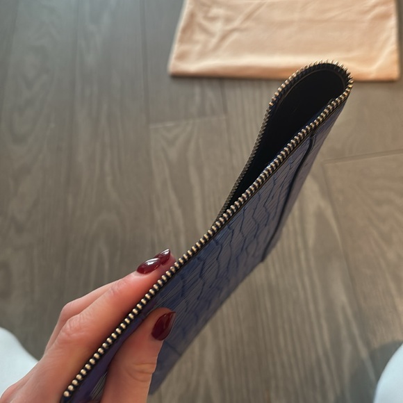 Rebecca Minkoff Blue Croc-Embossed Clutch - Picture 6 of 6